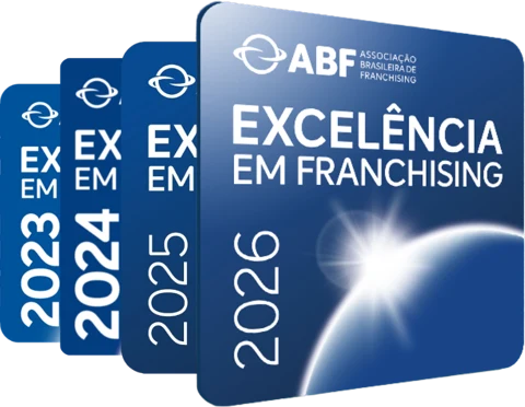 Selo ABF Excelência em Franchising 2023 a 2026